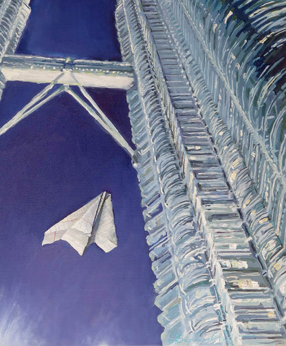 Oil painting Skyscrapers Varvarov Anatoly Viktorovich