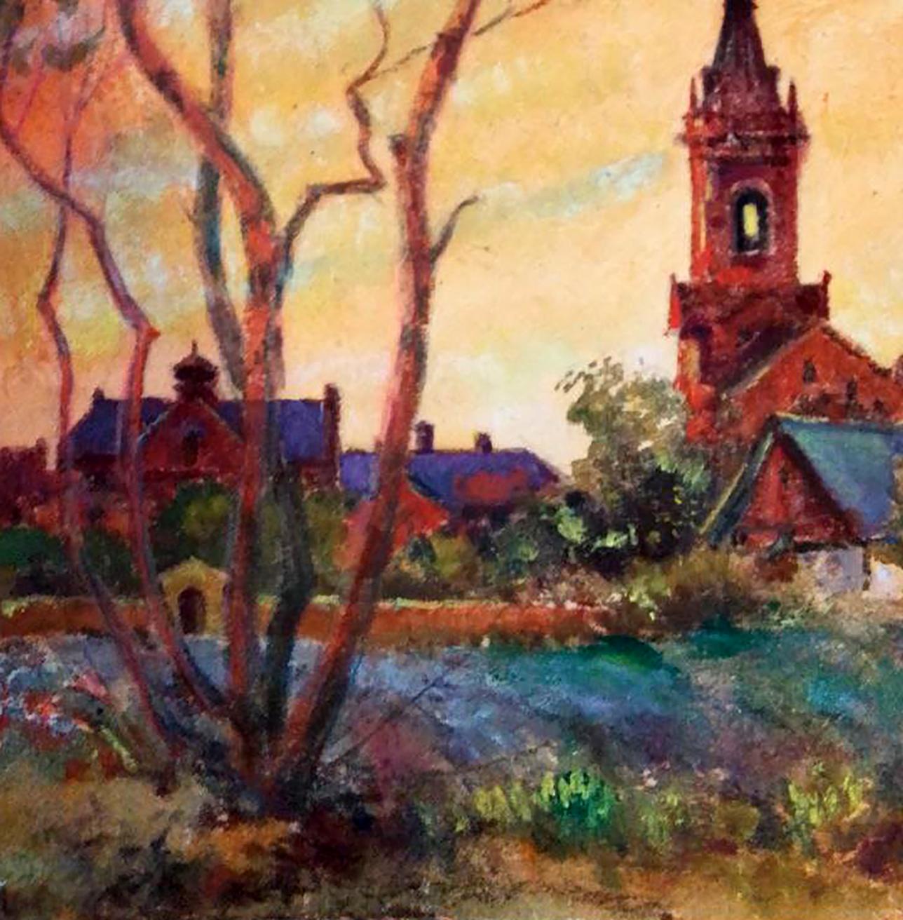 Oil painting Old church in the village Anatolii Duhnevich