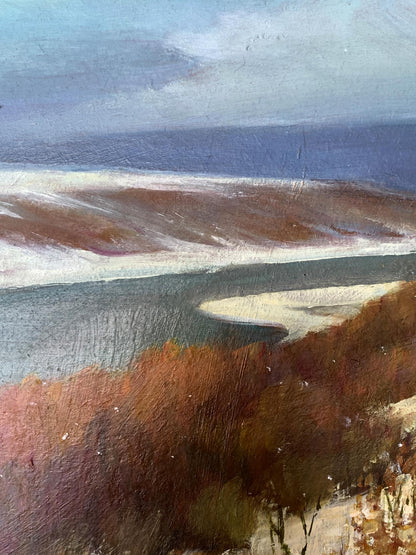 Oil painting The field was covered with snow Mykhailo Burdylo