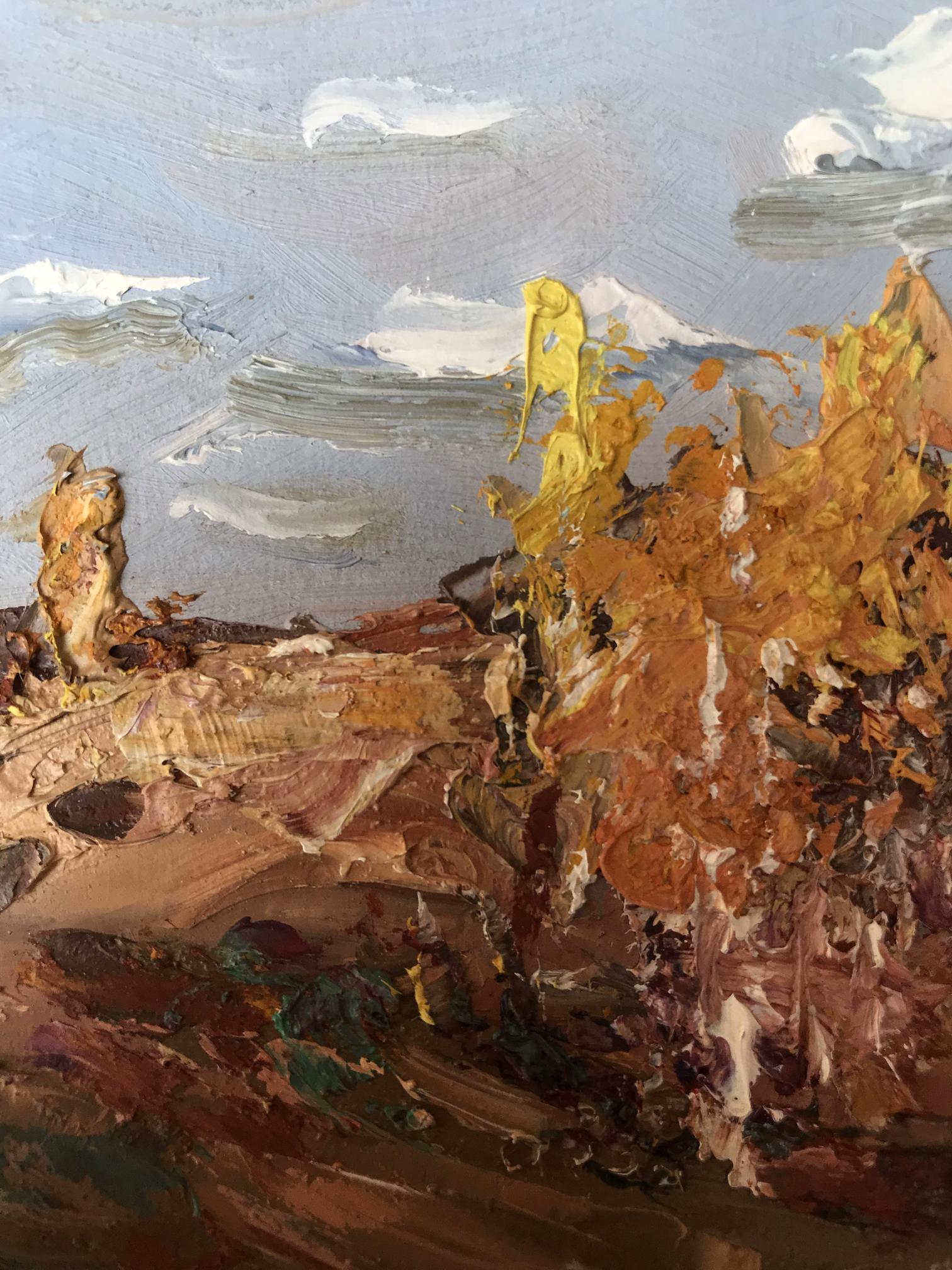 Oil painting Autumn Forest Landscape 