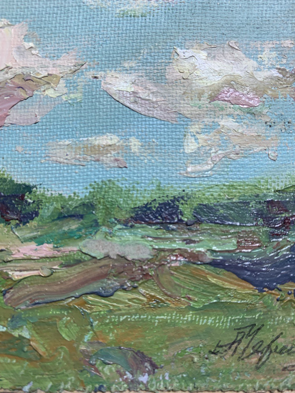 Oil depiction of a summer windy day by Alexander Cherednichenko