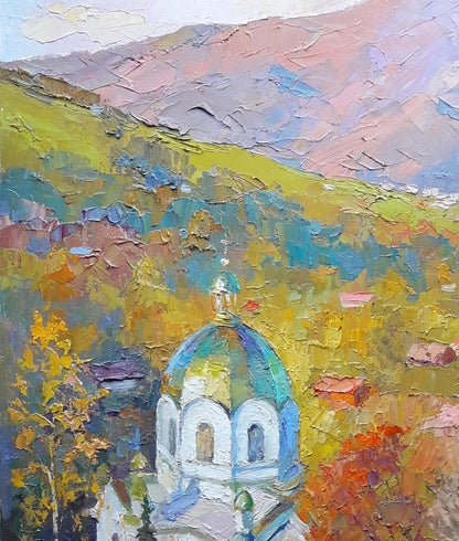 Oil painting Autumn in Slavsko Serdyuk Boris Petrovich