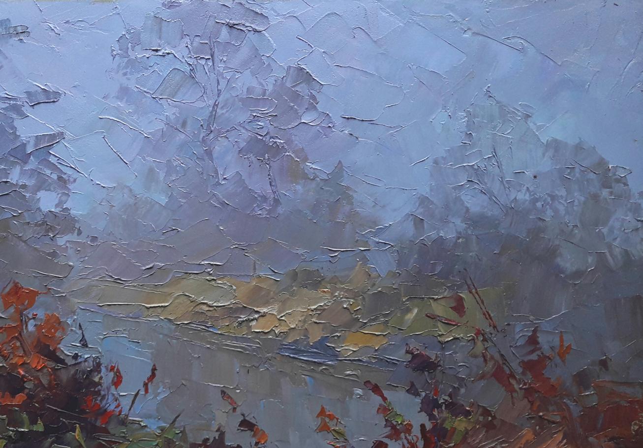 Oil painting Fog on Tissey Serdyuk Boris Petrovich
