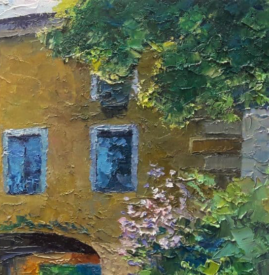 Oil painting Odessa courtyard Serdyuk Boris Petrovich