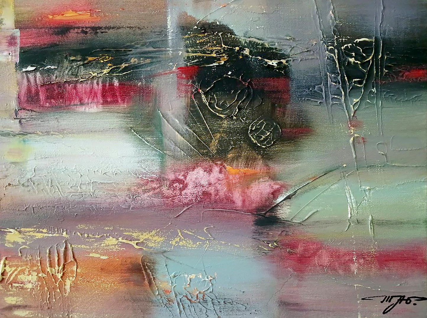 Abstract oil painting Evening Anatoly Tarabanov
