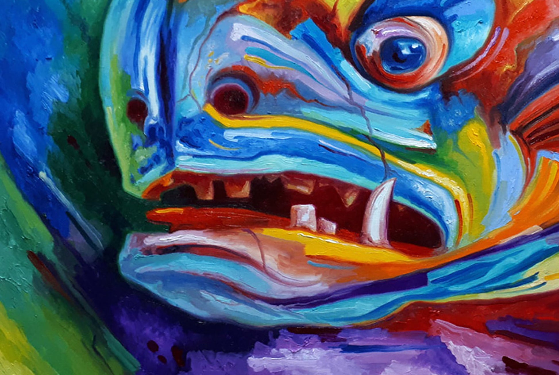 Oil artwork featuring a "Rainbow" by Sergey Voichenko