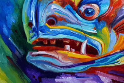 Oil artwork featuring a "Rainbow" by Sergey Voichenko