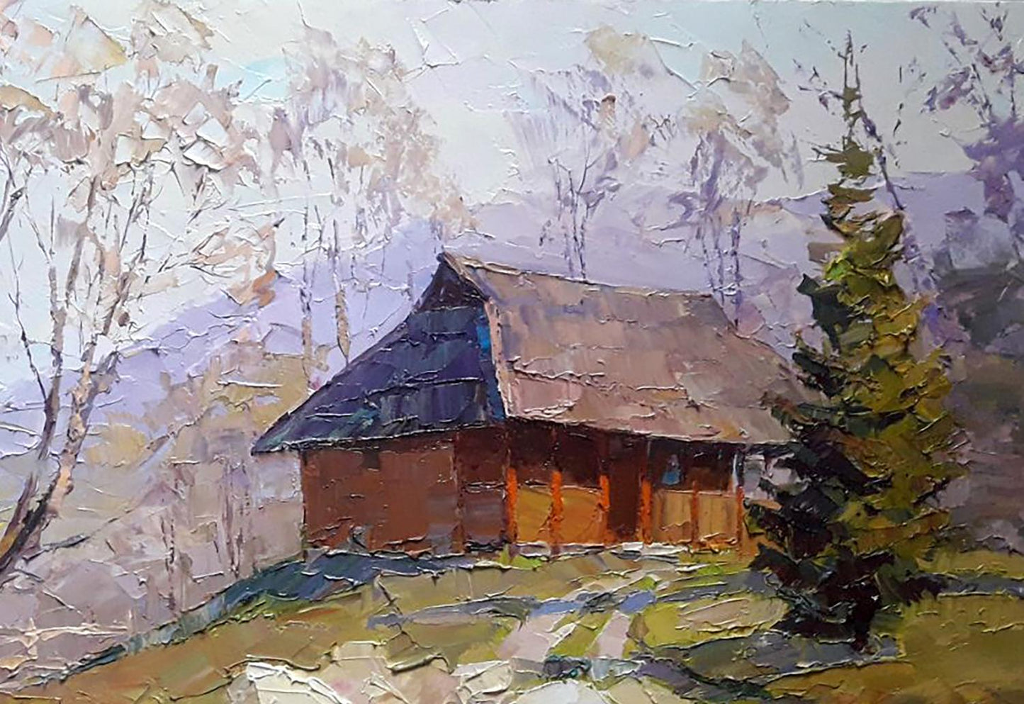 Oil painting Spring in Vorokhta Serdyuk Boris Petrovich