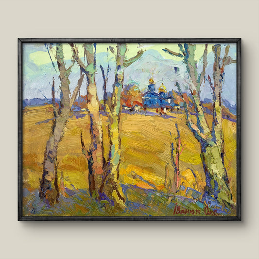 Oil painting The sound of autumn bells Oksana Ivanyuk