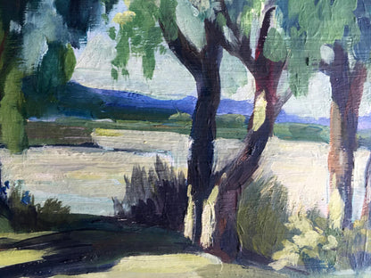 Oil painting Near the river Svetlana Gramm