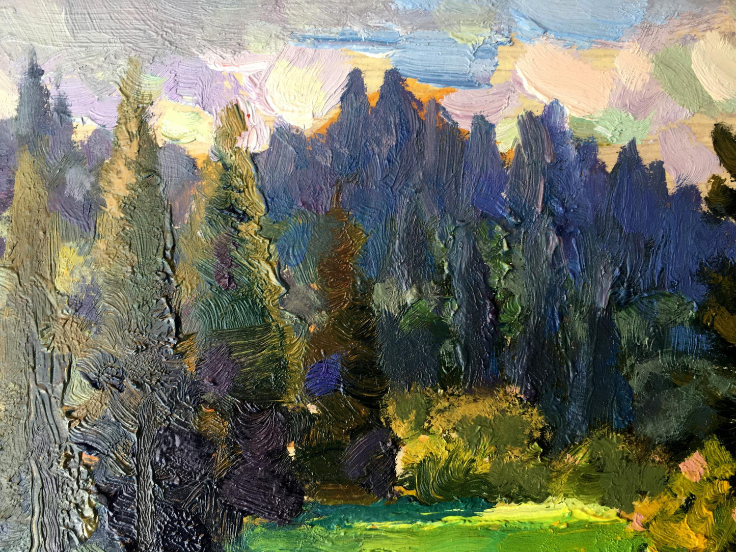 Oil painting Forest landscape Batrakov Vladimir Grigorievich