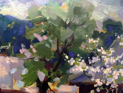 Oil painting Carpathian spring Batrakov Vladimir Grigorievich