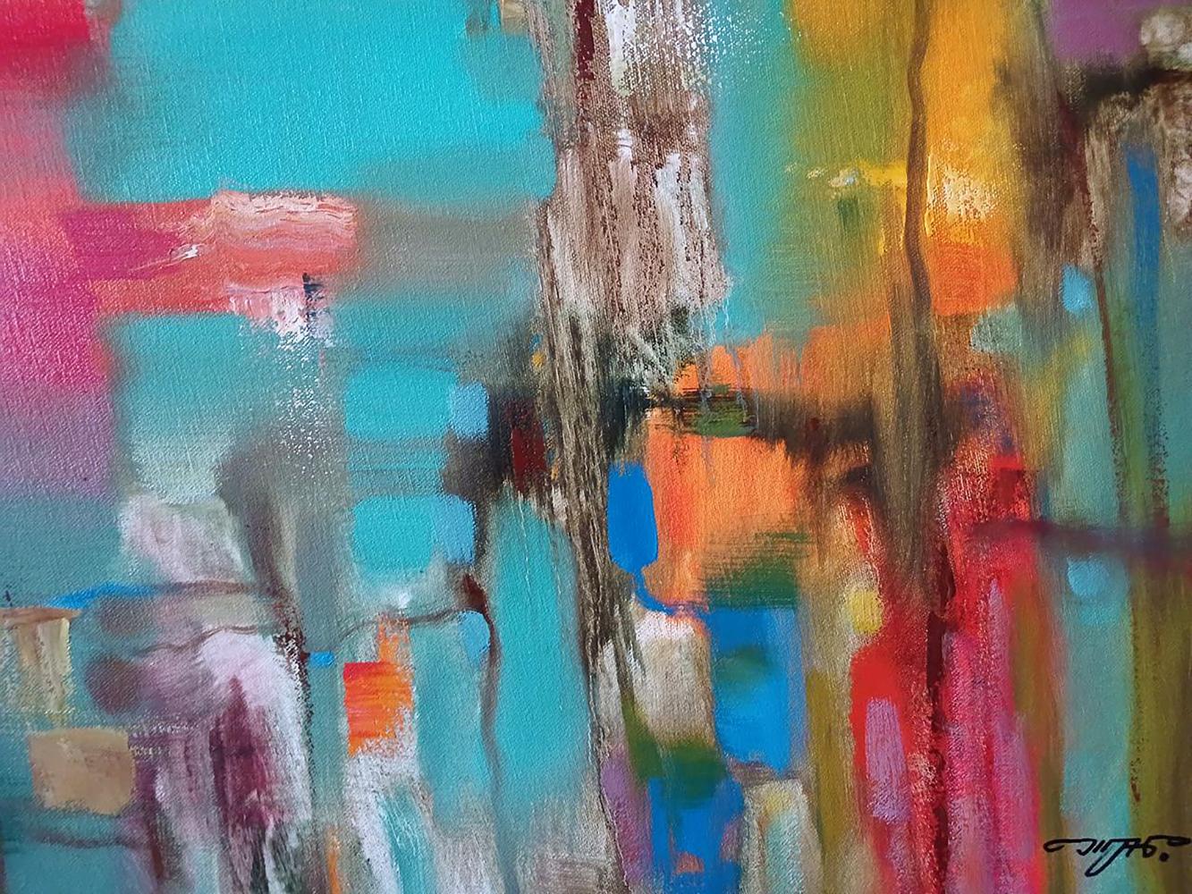 Abstract oil painting Cantata Anatoly Tarabanov