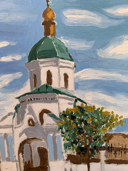 Oil painting City Church Oleksandr Gukalov