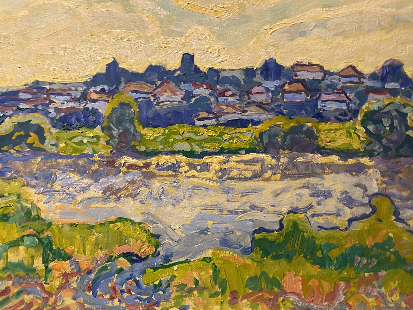 Oil painting Morning in the village Georgy Kolosovsky