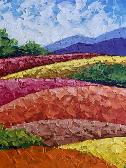 Oil painting Mountains and plains V. Zadorozhnya