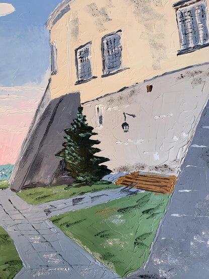 Oil painting Next to the penthouse Oleksandr Gukalov
