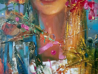 Abstract oil painting Kupala night Anatoly Tarabanov