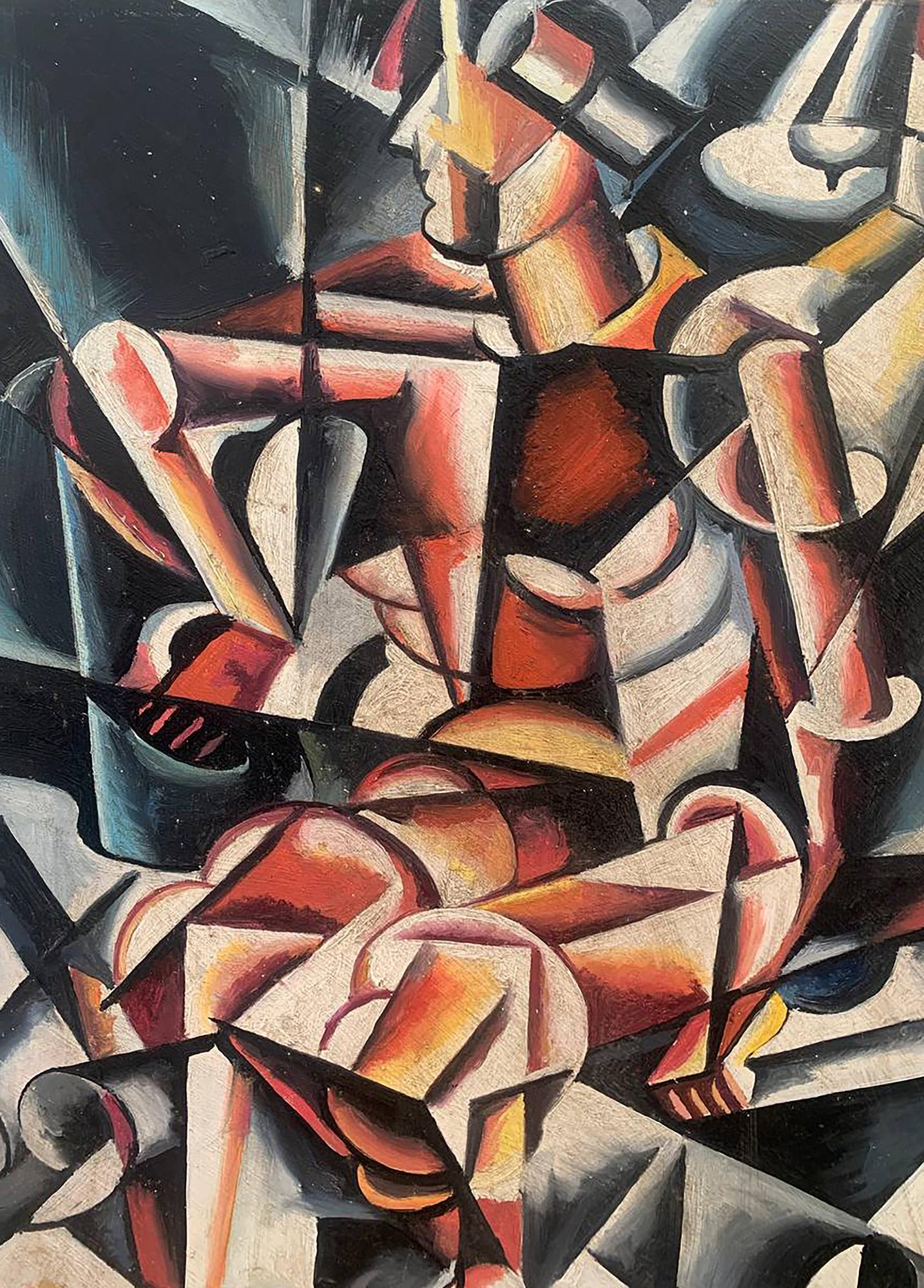 Abstract oil painting A look into the future V. Konotopsky