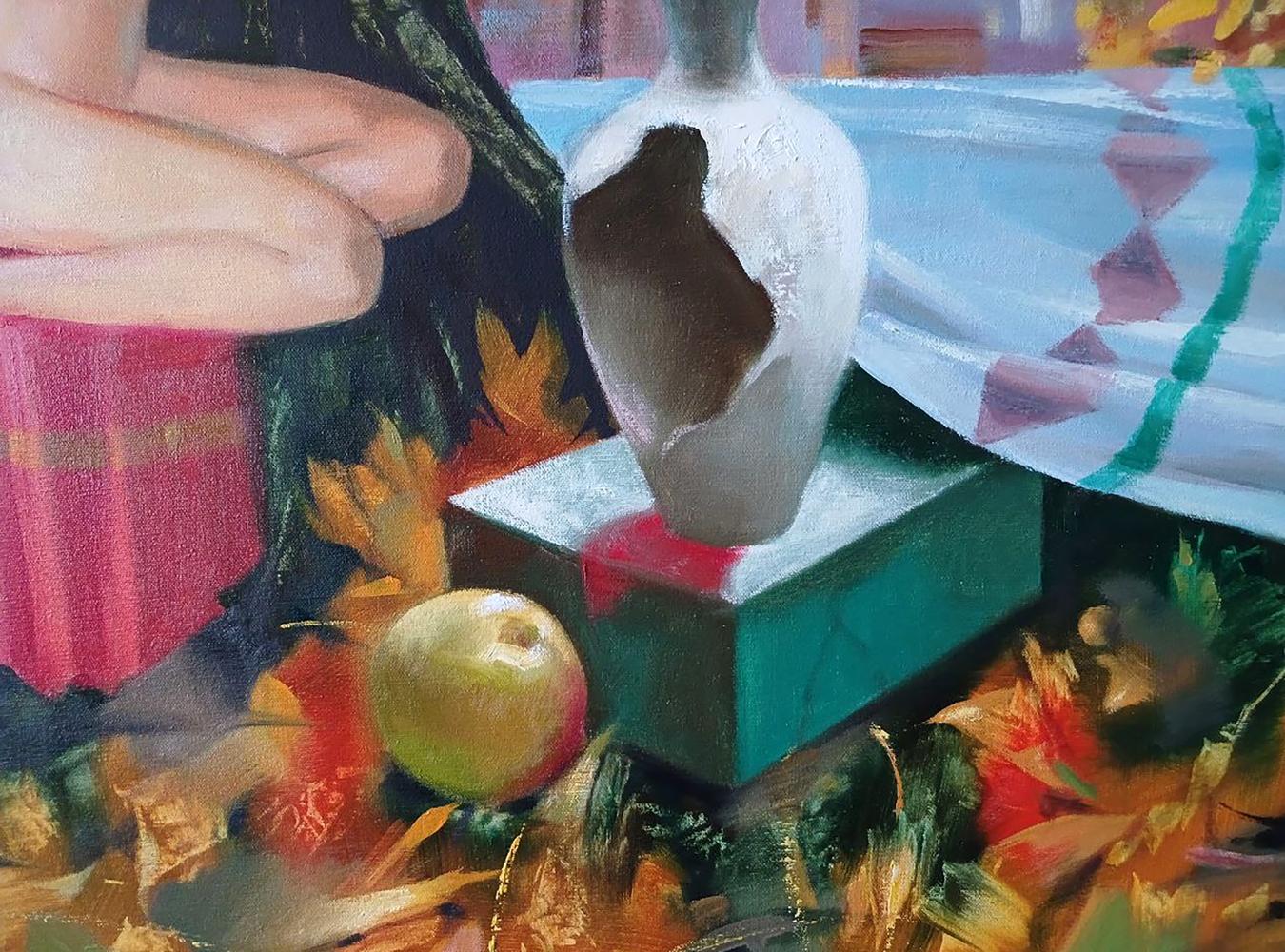 Abstract oil painting Golden autumn Anatoly Tarabanov