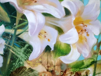 Abstract oil painting Summer flowers Anatoly Tarabanov