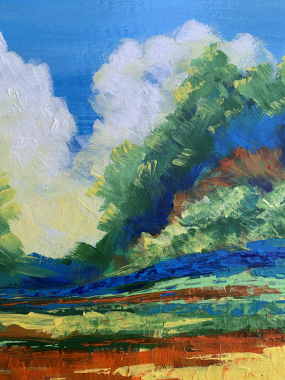Oil painting Sun behind the clouds V. Zadorozhnya