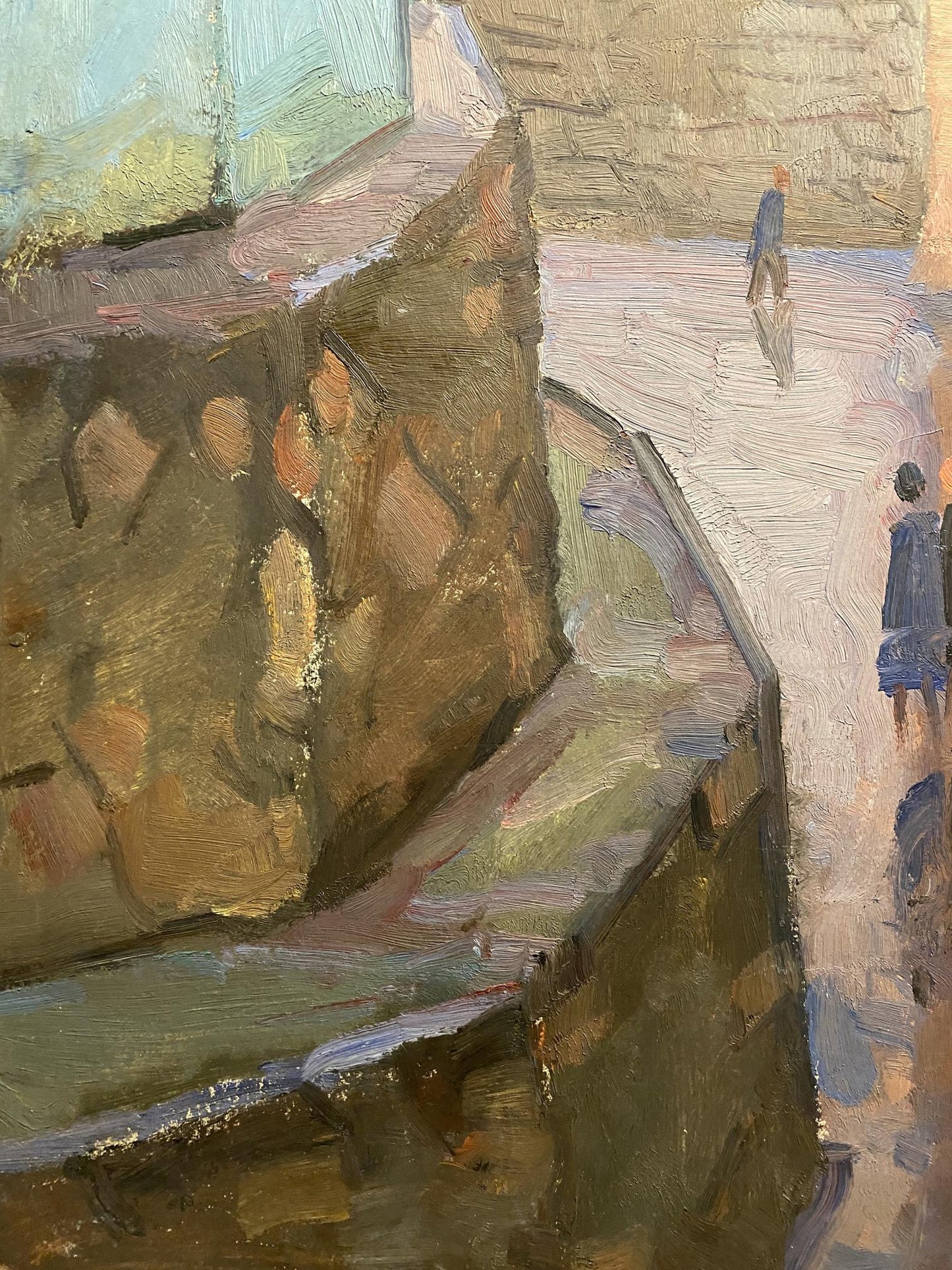 Oil painting Street bustle Nikolai Hrustalenko