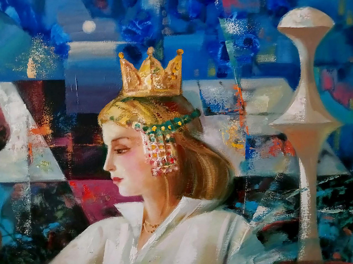 Abstract oil painting Queen Anatoly Tarabanov