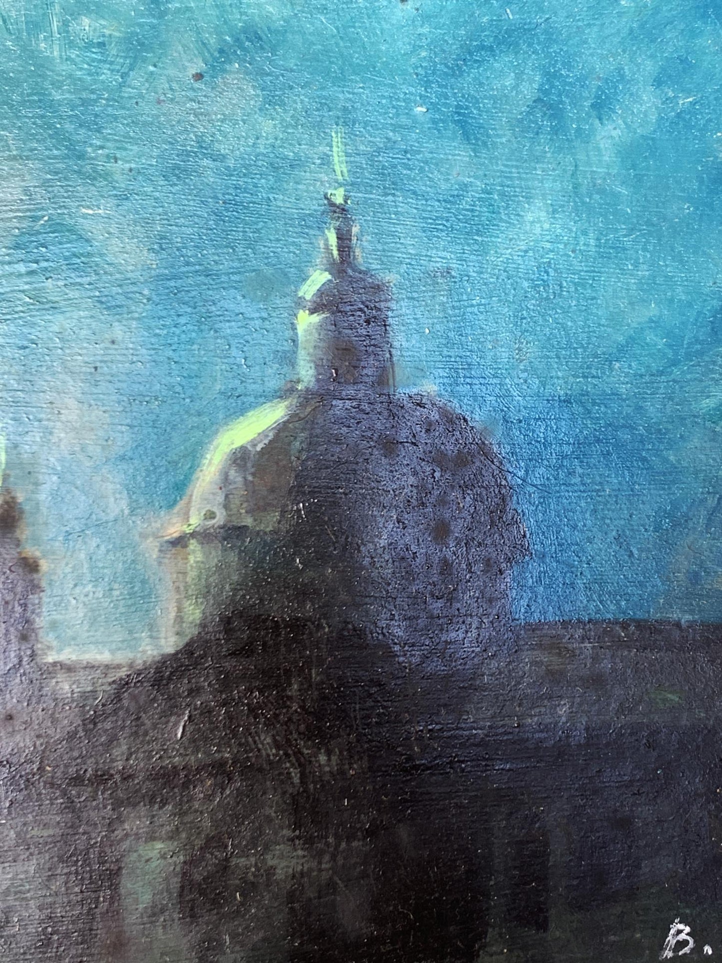 Oil painting Shining moon Valentina Simashchuk