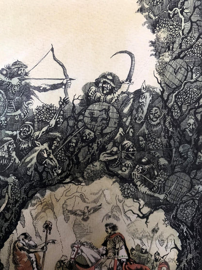 Watercolor painting Meeting with the prophet Alexander Arkadievich Litvinov