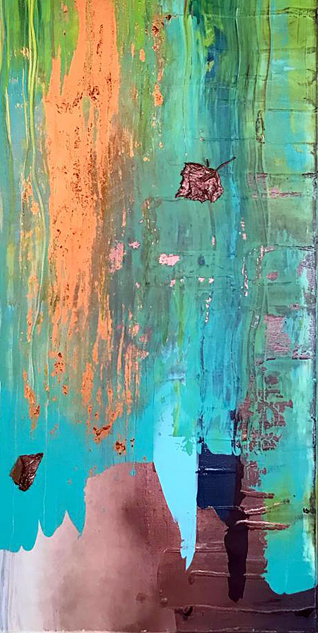 Acrylic painting Leaves Olga Melezhik