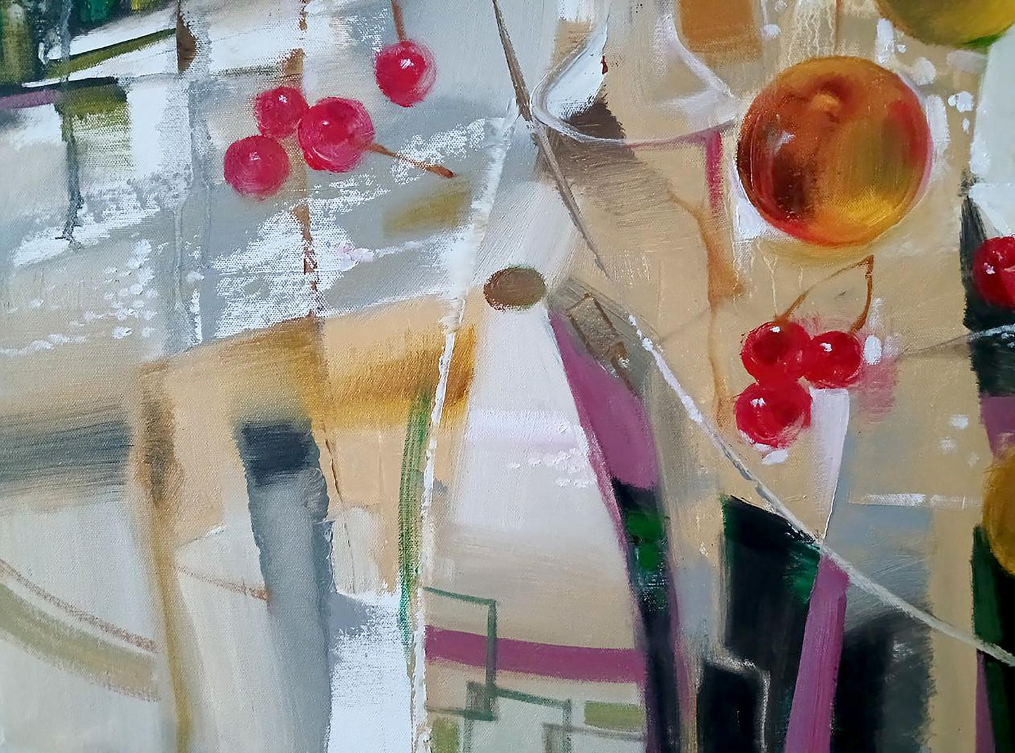 Abstract oil painting Cherries Anatoly Tarabanov