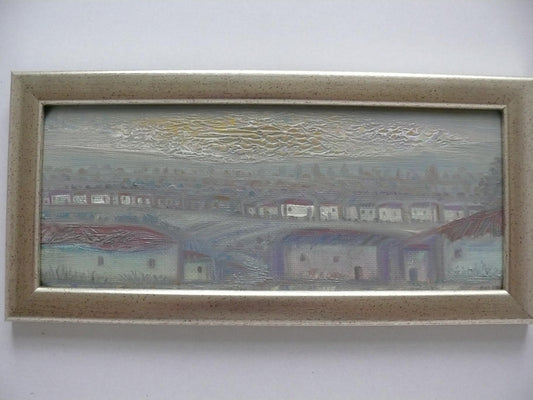 Oil painting BLACK IN THE TOWN OF THE TOUR Pushkarev Andrey Tomasovich