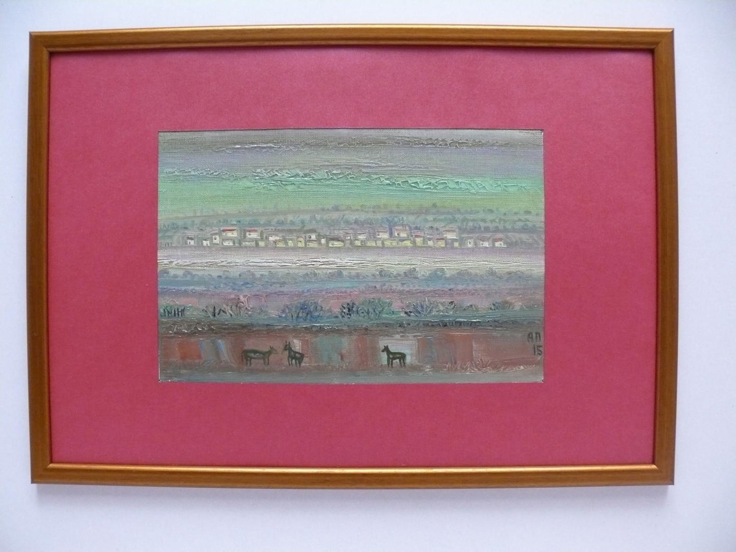 Oil painting THE VILLAGE NEAR THE ORIL Pushkarev Andrey Tomasovich