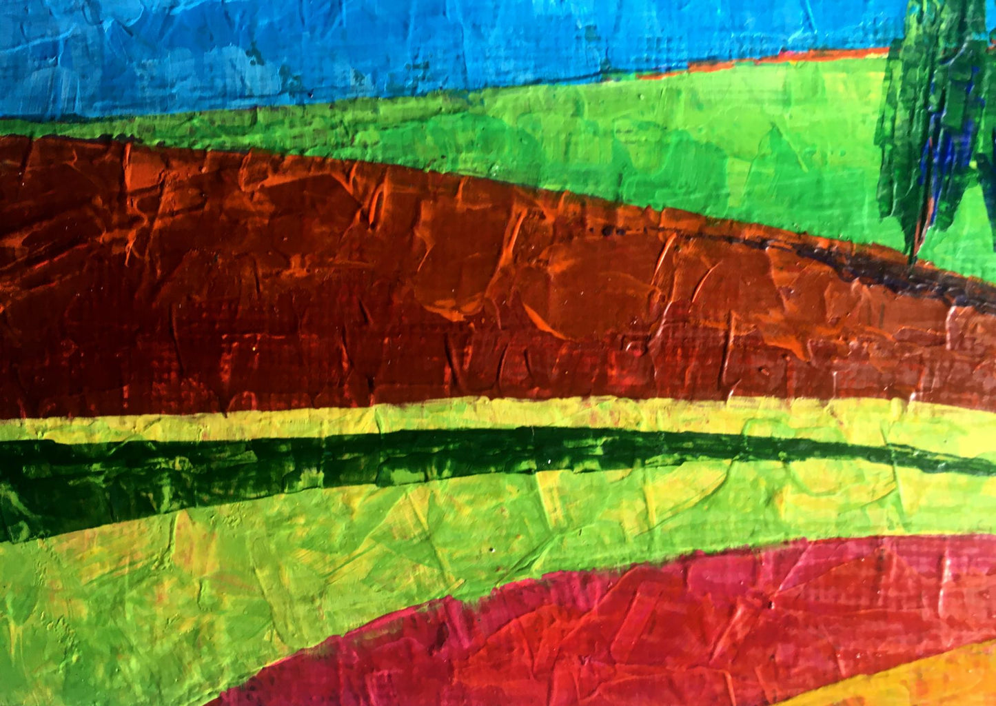 Oil painting Lonely trees in the fields Zadorozhnya V. V.