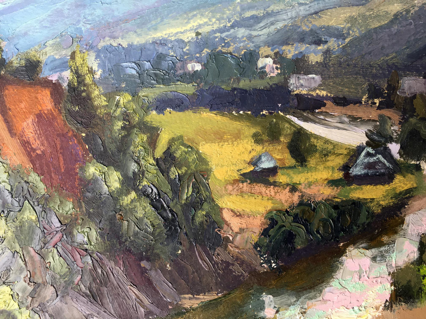 Oil painting Among the mountains Batrakov Vladimir Grigorievich