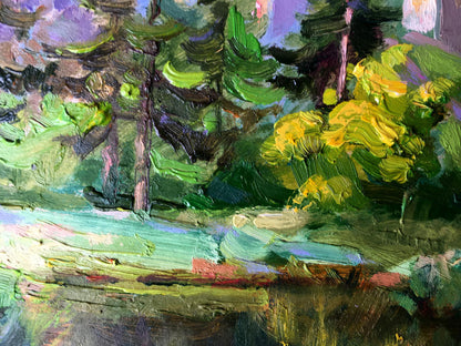 Oil painting Olesko Castle Batrakov Vladimir Grigorievich