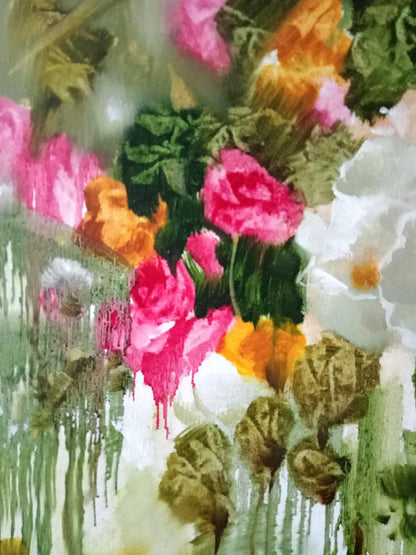 Abstract oil painting Morning flowers Anatoly Borisovich Tarabanov