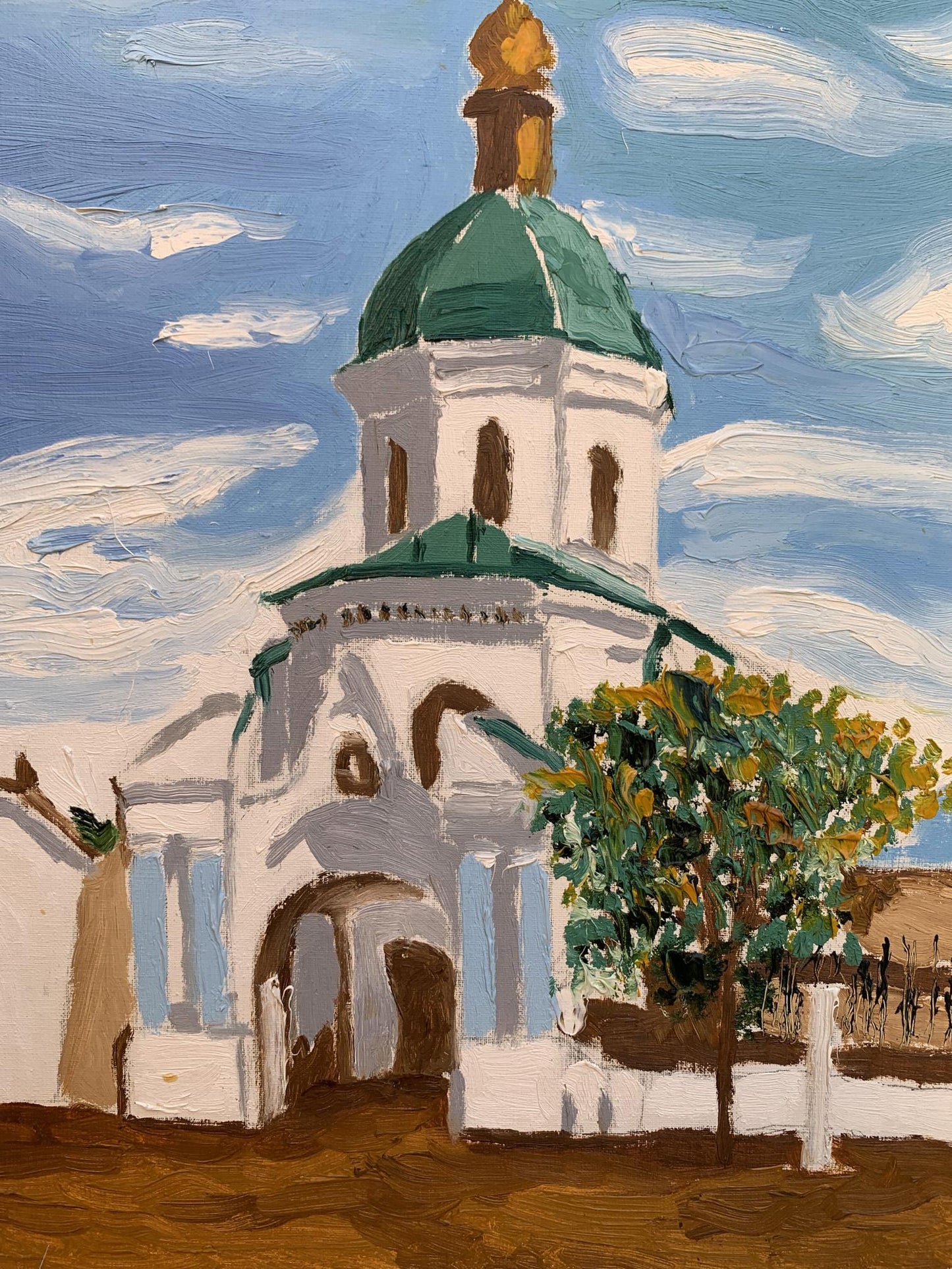 Oil painting City Church Oleksandr Gukalov