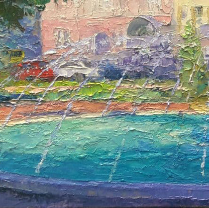 Oil painting Odessa. Fountain near the temple Serdyuk Boris Petrovich