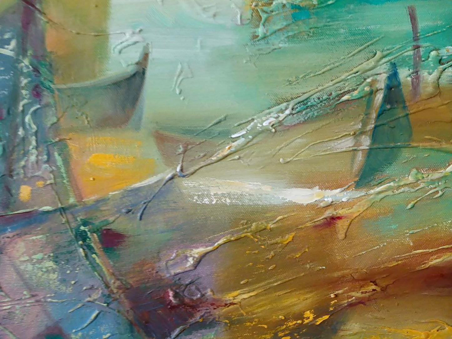 Abstract oil painting Seashore Anatoly Tarabanov