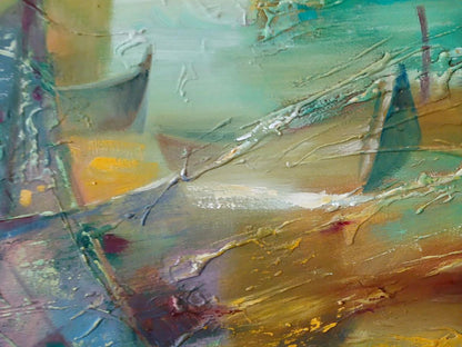 Abstract oil painting Seashore Anatoly Tarabanov