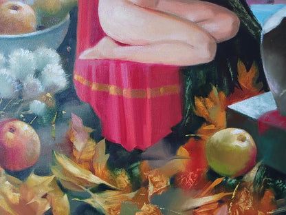 Abstract oil painting Golden autumn Anatoly Tarabanov