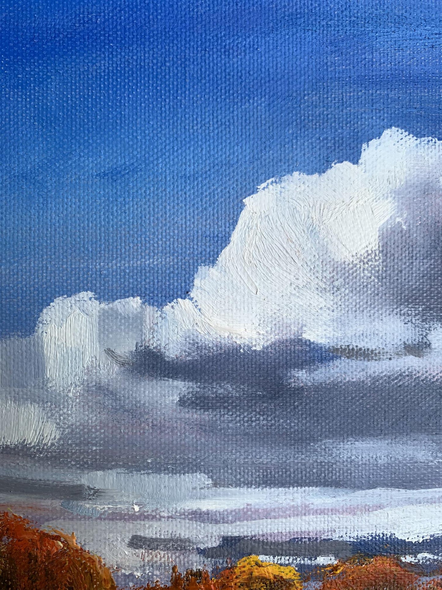 Oil painting Cloudy day Unknown artist