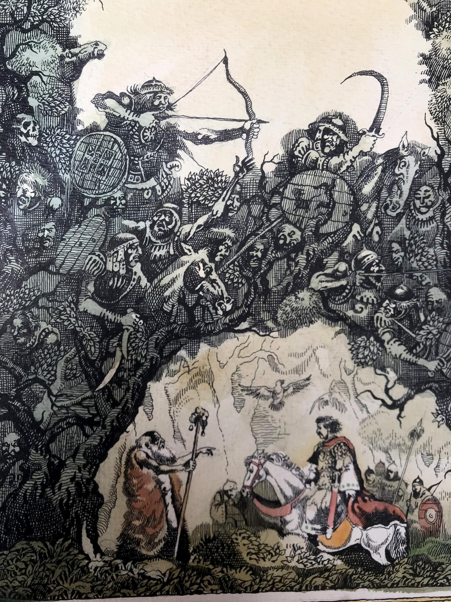 Watercolor painting Meeting with the prophet Alexander Arkadievich Litvinov