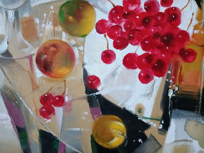 Abstract oil painting Cherries Anatoly Tarabanov