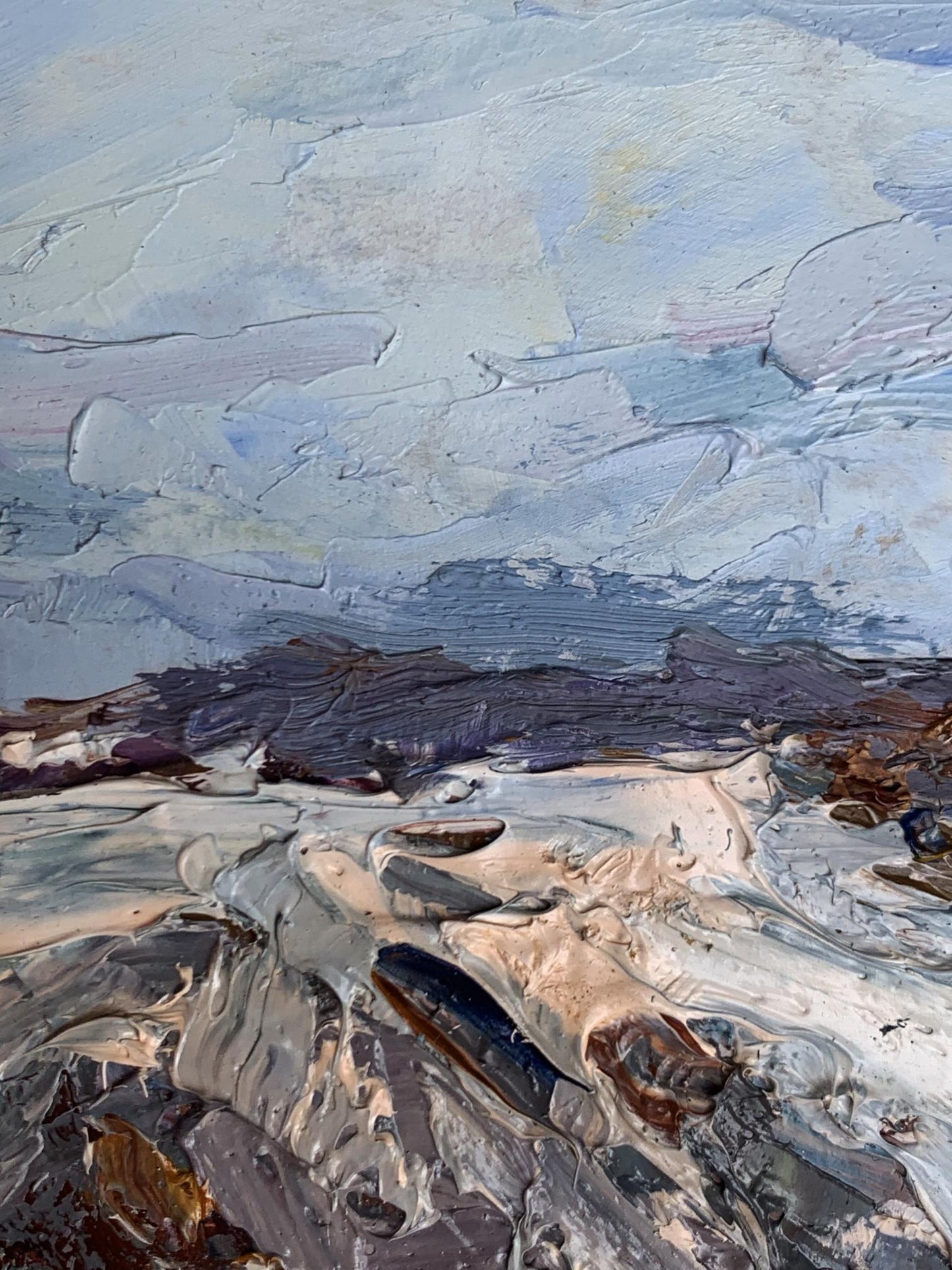 Oil painting Winter road Oleksiyander Cherednichenko