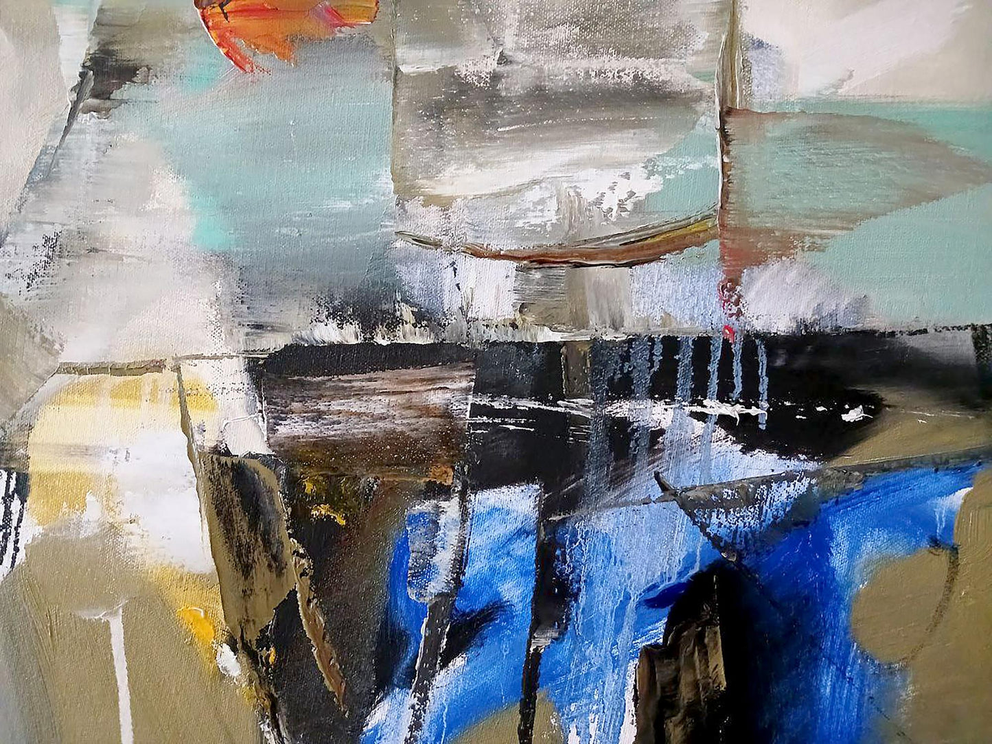 Abstract oil painting Goldfish Anatoly Tarabanov