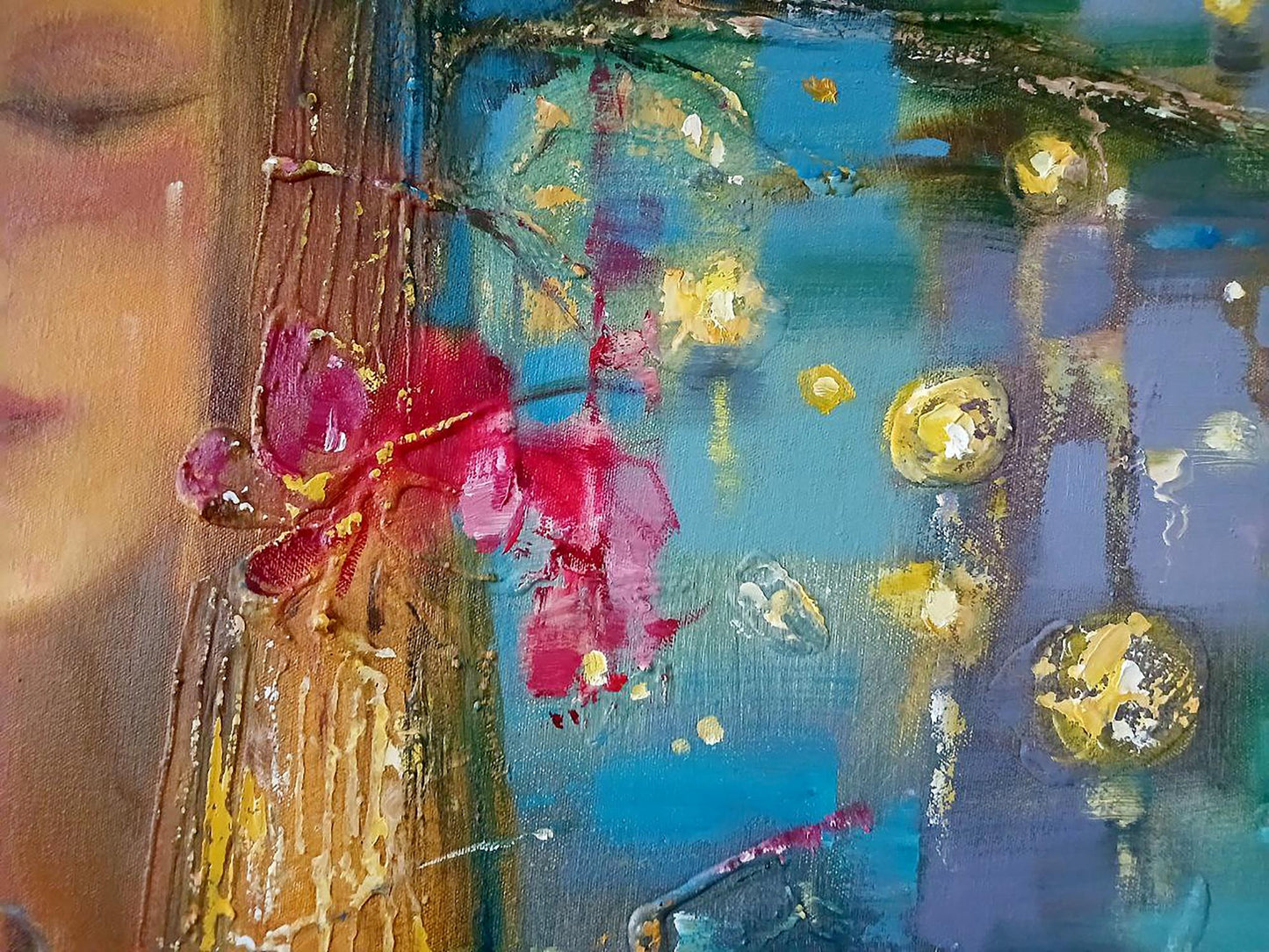 Abstract oil painting Kupala night Anatoly Tarabanov