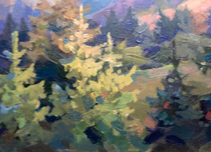 Oil painting Morning in the mountains Batrakov Vladimir Grigorievich